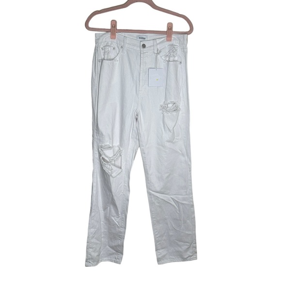 Pistola Cassie Super High Rise Straight in Snowfall Distressed NWT - Picture 2 of 14